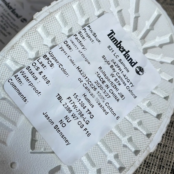 Timberland Humus Bay Canvas Oxford Slip-On Sneaker Size US 7 - Picture 10 of 10